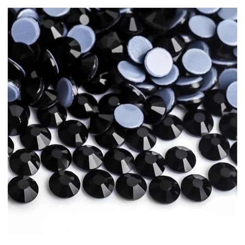 Hotfix Strasssteine SS4-SS30 Schwarz Hot Fix Flatback Strass Glas Strass Hotfix Eisen auf Nähstoff(SS20-1440PCS) von DUNSBY
