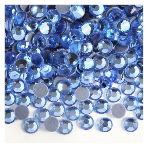 Hotfix Strasssteine SS6-SS30 Kristallsteine ​​HotFix Strass Glitzer Kristall Strass Aufbügeln for Kleidungsstücke(Light Sapphire,SS16-1440pcs) von DUNSBY