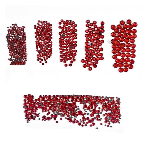 Hotfix Strasssteine SS6-SS30 Kristallsteine ​​HotFix Strass Glitzer Kristall Strass Aufbügeln for Kleidungsstücke(Mix colors,Mixed SS6-30 -20g) von DUNSBY