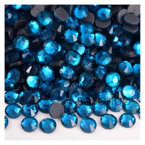 Hotfix Strasssteine SS6-SS30 Kristallsteine ​​HotFix Strass Glitzer Kristall Strass Aufbügeln for Kleidungsstücke(Peacock Blue,SS20-1440pcs) von DUNSBY