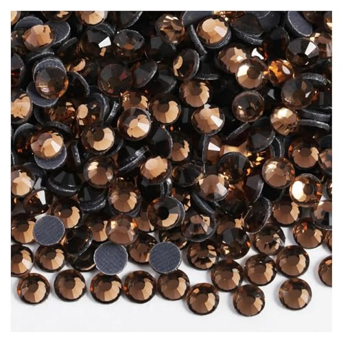 Hotfix Strasssteine SS6-SS30 Kristallsteine ​​HotFix Strass Glitzer Kristall Strass Aufbügeln for Kleidungsstücke(Smoked Topaz,SS16-1440pcs) von DUNSBY