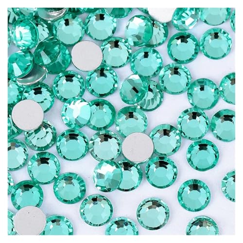 Hotfix Strasssteine SS6-SS50 Mintgrün GlittersCrystal Strass Flatback Strass NailDiamond Gem Lose Kleber auf(SS50-144PCS) von DUNSBY