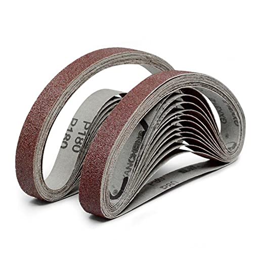 DUO ER 10 stücke 20x330mm Schleifgurt 40-1000Gritte Schleifen und Polieren Schleifbänder für Winkelschleifer Schleifscheiben (Farbe : 80) von DUO ER
