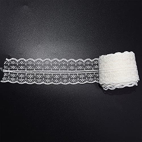 DUO ER 10m / Rolle 45mm Schöne Organza Spitze Ribbon Hochzeitsstrauß Geschenk Geschenk Ribbon Streamer DIY Bowknot Handwerk Hochzeit Zubehör (Farbe : LT02 Beige) von DUO ER