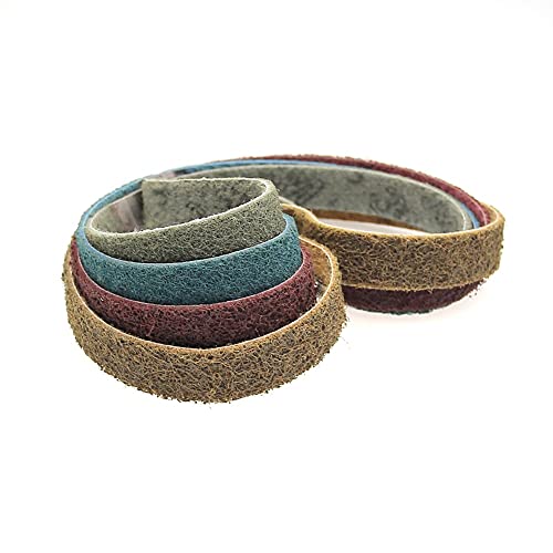 Nichtgewebte Nylon-Schleif-Bands grob zu feinen Faserschleifgurten DUO ER (Farbe : P600 Grey 762x25mm) von DUO ER