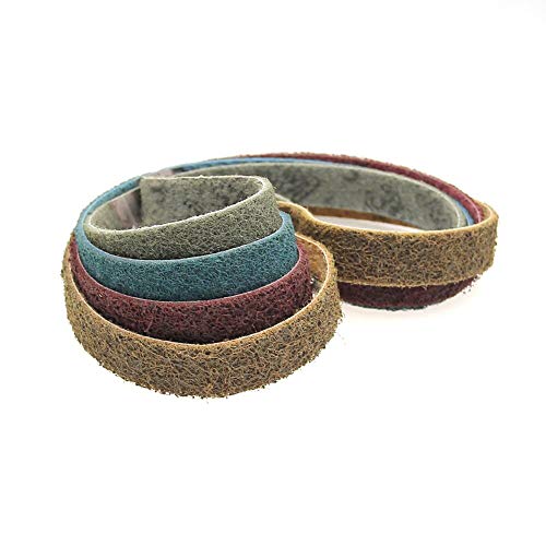 Nichtgewebte Nylon-Schleif-Bands grob zu feinen Faserschleifgurten DUO ER (Farbe : P150 Brown 1220x50mm) von DUO ER