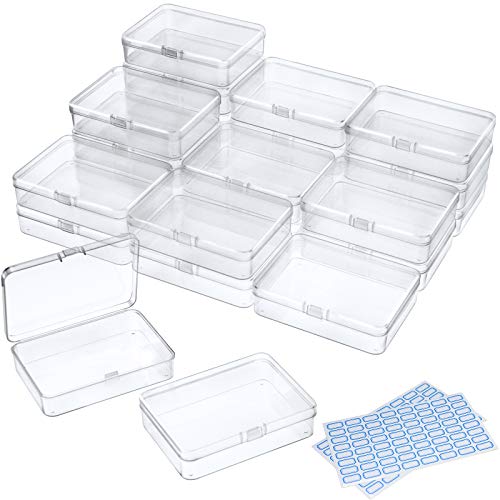 DUOFIRE Aufbewahrungsbox mit Deckel Klein, 24 Stück Sortierboxen für Kleinteile,Mini Plastikbox Transparentem-11,3 x 8,4 x 2,9 cm für Kleine Perlen,Pillen,Schmuck,Schrauben Sortierbox,Bastelzubehör DUOFIRE Aufbewahrungsbox mit Deckel Klein, 24 Stück Sortierboxen für Kleinteile,Mini Plastikbox Transparentem-11,3 x 8,4 x 2,9 cm für Kleine Perlen,Pillen,Schmuck,Schrauben Sortierbox,Bastelzubehör von DUOFIRE