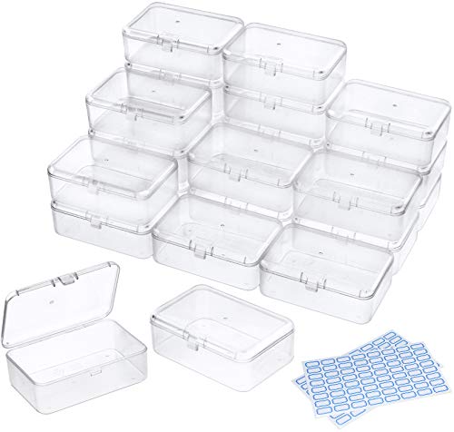 DUOFIRE Aufbewahrungsbox mit Deckel Klein, 24 Stück Sortierboxen für Kleinteile,Mini Plastikbox Transparentem-9 x 6 x 3,2 cm für Kleine Perlen,Pillen,Schmuck,Schrauben Sortierbox,Bastelzubehör DUOFIRE Aufbewahrungsbox mit Deckel Klein, 24 Stück Sortierboxen für Kleinteile,Mini Plastikbox Transparentem-9 x 6 x 3,2 cm für Kleine Perlen,Pillen,Schmuck,Schrauben Sortierbox,Bastelzubehör von DUOFIRE