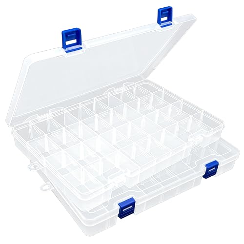 Sortierbox,DUOFIRE 34 Grids Aufbewahrungsbox aus Kunststoff für Ohrringe,Sortierboxen für Kleinteile,Abnehmbares Gitterfach für Schmuck, Perlen,Ohrring,Werkzeug,Angelhaken,Kleines Zubehör (Weiß*2) Sortierbox,DUOFIRE 34 Grids Aufbewahrungsbox aus Kunststoff für Ohrringe,Sortierboxen für Kleinteile,Abnehmbares Gitterfach für Schmuck, Perlen,Ohrring,Werkzeug,Angelhaken,Kleines Zubehör (Weiß*2) von DUOFIRE