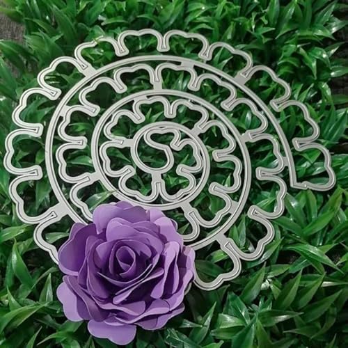 Kartenherstellung, Metall-Stanzformen, große Spiralform, Blume, Metall-Stanzformen für Scrapbooking, geprägtes Fotoalbum, Dekoration, 20,3 x 20,9 cm Kartenherstellung, Metall-Stanzformen, große Spiralform, Blume, Metall-Stanzformen für Scrapbooking, geprägtes Fotoalbum, Dekoration, 20,3 x 20,9 cm von DUOLAIYUNSO