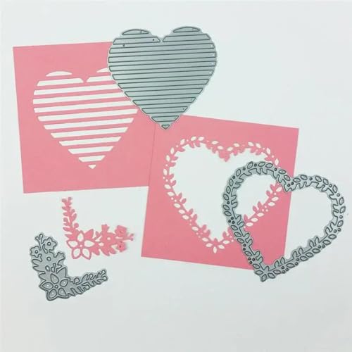 Metall-Stanzformen für Kartenherstellung, 10,2 x 5,6 cm, Liebe, Metall-Stanzformen, Herz, Blume, Scrapbooking, für Kartenherstellung, Basteln, Stanzschablone Metall-Stanzformen für Kartenherstellung, 10,2 x 5,6 cm, Liebe, Metall-Stanzformen, Herz, Blume, Scrapbooking, für Kartenherstellung, Basteln, Stanzschablone von DUOLAIYUNSO