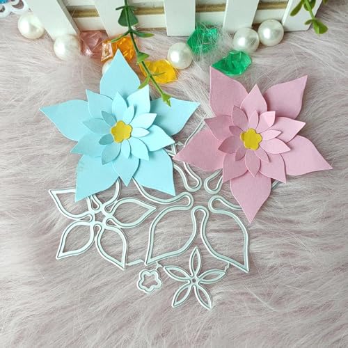 Metall-Stanzformen für Kartenherstellung, 11,4 x 12,3 cm, Blumen, Metall-Stanzformen für Scrapbooking, geprägtes Fotoalbum, Dekoration von DUOLAIYUNSO