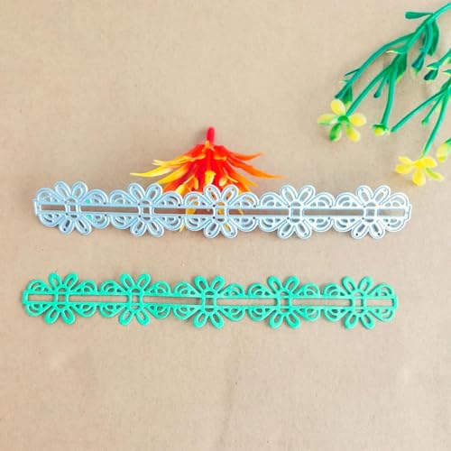 Metall-Stanzformen für Kartenherstellung, 17,6 x 2,6 cm, Blumenmuster, Metall-Stanzformen für Scrapbooking, Album, Papierkarten, Dekoration von DUOLAIYUNSO