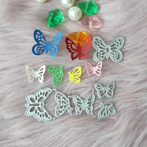 Metall-Stanzformen für Kartenherstellung, 7,4 x 5,2 cm, Schmetterlinge, Metall-Stanzformen für Scrapbooking, geprägtes Fotoalbum, Kartenherstellung, Dekoration von DUOLAIYUNSO