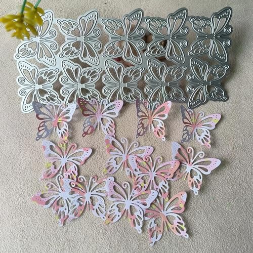 Metall-Stanzformen für Kartenherstellung, 8,9 x 19,4 cm, Schmetterlinge, Metall-Stanzformen für Scrapbooking, geprägtes Fotoalbum, Dekoration von DUOLAIYUNSO