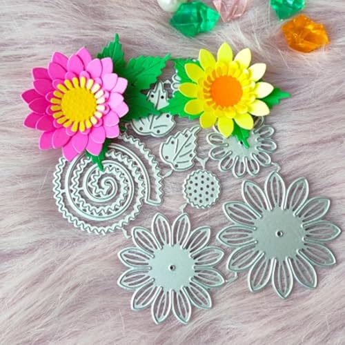 Metall-Stanzformen für Kartenherstellung, Blumenblatt, Metall-Stanzformen für Scrapbooking, Kartenprägung, Fotoalbum, Vorlage, 12,3 x 10,9 cm von DUOLAIYUNSO