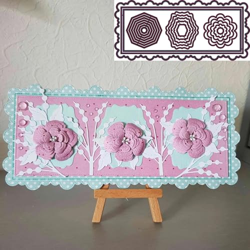 Metall-Stanzschablonen für Kartenherstellung, 10,6 x 23,7 cm, Spitzenrahmen, Metall-Stanzformen für Scrapbooking, Papierkarten, Prägung, Handwerk von DUOLAIYUNSO