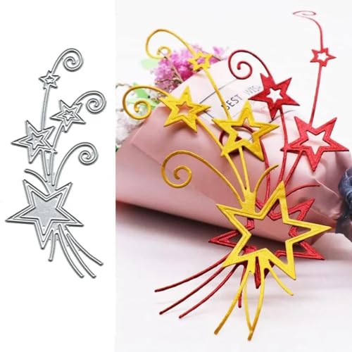 Metall-Stanzschablonen für Kartenherstellung, 12,6 x 5,1 cm, Weihnachtssterne, Blumenstrauß, Metall-Stanzformen, Schablonen, Karten, Papier, Basteln, Album, Prägung, Scrapbooking, Vorlage Metall-Stanzschablonen für Kartenherstellung, 12,6 x 5,1 cm, Weihnachtssterne, Blumenstrauß, Metall-Stanzformen, Schablonen, Karten, Papier, Basteln, Album, Prägung, Scrapbooking, Vorlage von DUOLAIYUNSO