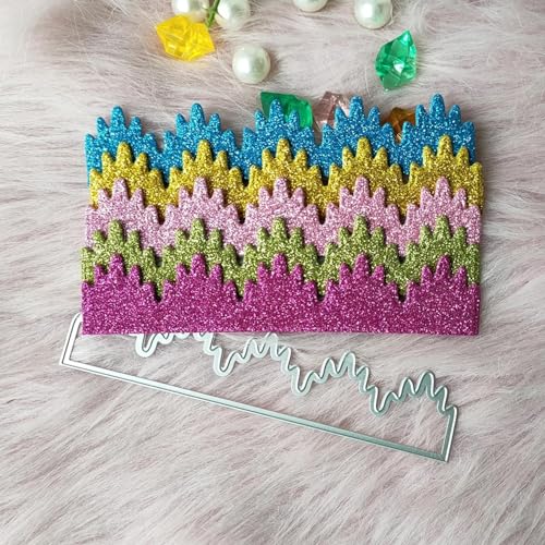 Metall-Stanzschablonen für Kartenherstellung, 15,2 x 3,2 cm, Bergspitze, Metall-Stanzformen für Scrapbooking, geprägtes Fotoalbum, Dekoration von DUOLAIYUNSO