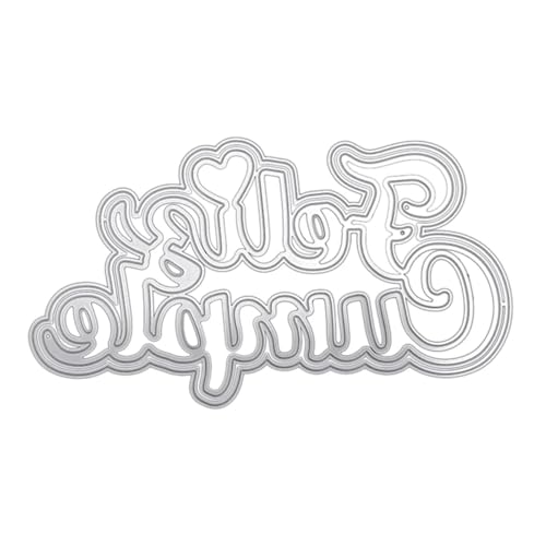 Metall-Stanzschablonen für Kartenherstellung, 16,1 x 9 cm, spanische "Happy Birthday", Metall-Stanzformen für Prägung, Scrapbooking, Dekoration von DUOLAIYUNSO