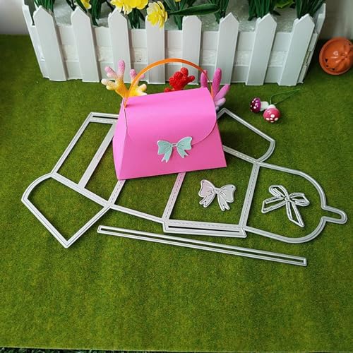 Metall-Stanzschablonen für Kartenherstellung, 19,2 x 26,7 cm, Boxkorb, Handtasche, Metall-Stanzformen für Scrapbooking, geprägtes Fotoalbum, Dekoration von DUOLAIYUNSO