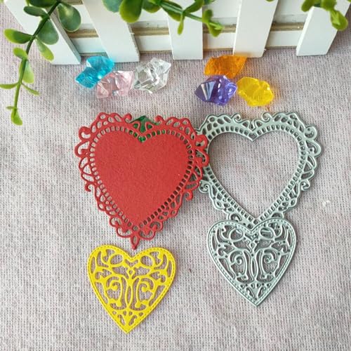 Metall-Stanzschablonen für Kartenherstellung, 6,1 x 16,9 cm, Herzen, Metall-Stanzformen für Scrapbooking, Papierkarten, Prägung, Handwerk Metall-Stanzschablonen für Kartenherstellung, 6,1 x 16,9 cm, Herzen, Metall-Stanzformen für Scrapbooking, Papierkarten, Prägung, Handwerk von DUOLAIYUNSO