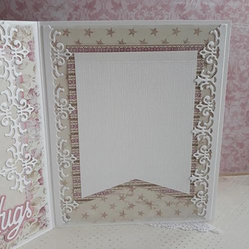 Metall-Stanzschablonen für Kartenherstellung, 6,8 x 14,0 cm, elegant, romantisch, Spitzenrand, Karte, Metall-Stanzformen für Scrapbooking, Papier, Foto-Bastelarbeiten von DUOLAIYUNSO
