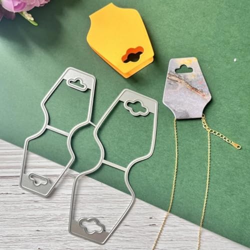 Metall-Stanzschablonen für Kartenherstellung, 8,7 x 10,9 cm, hängende Etiketten, Metall-Stanzformen für Kartenherstellung, Prägung, Scrapbooking, Papierhandwerk von DUOLAIYUNSO