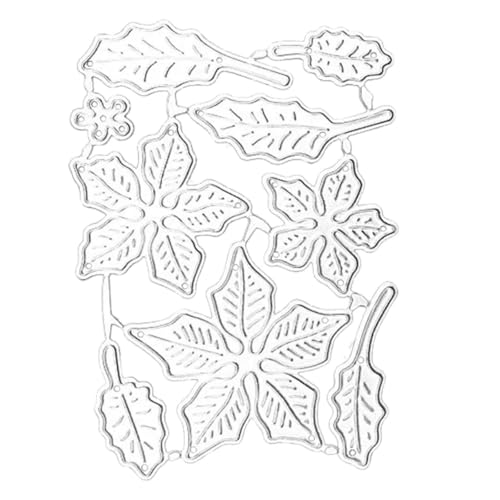 Metall-Stanzschablonen für Kartenherstellung, 8 x 5 cm, Blumenblätter, Metall-Stanzformen für Prägung, Grußkarten, Hochzeitseinladungen, Scrapbooking, Alben, Basteln von DUOLAIYUNSO
