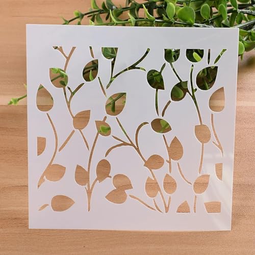 Schablonen zum Basteln, wiederverwendbar, 13 cm Knospen-Blumenschablonen zum Malen, Zeichenvorlagen zum Malen auf Holz, Wand, Möbeln von DUOLAIYUNSO