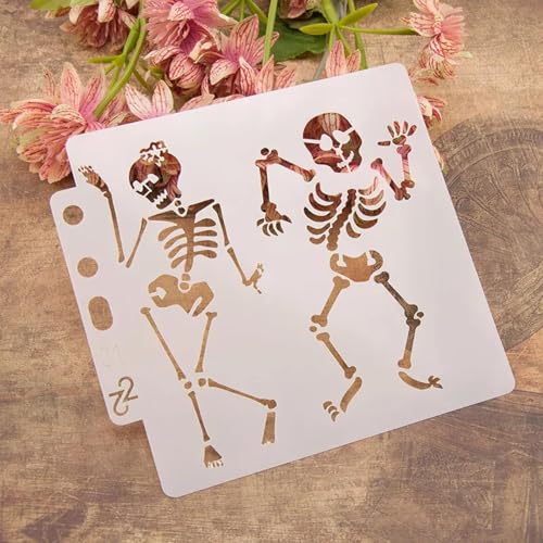 Schablonen zum Malen an Wänden, 13 cm, Handtintendruck, wiederverwendbar, Zeichnen, Malen, Bastelvorlagen für Wandpapier, Kunst, Scrapbooking, Heimdekoration, Stil 5 von DUOLAIYUNSO