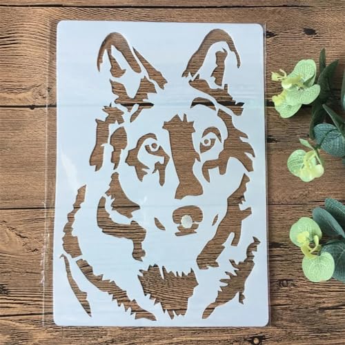 Schablonen zum Malen an Wänden, 18 x 26 cm, Katzenwörter, wiederverwendbar, Zeichnen, Malen, Bastelvorlagen für Wandpapier, Kunst, Scrapbooking, Heimdekoration, Stil 5 von DUOLAIYUNSO
