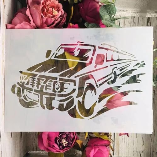 Schablonen zum Malen an Wänden, A4, 29 cm, Auto, wiederverwendbar, Zeichnen, Malen, Basteln, Vorlagen für Wandpapier, Kunst, Scrapbooking, Heimdekoration von DUOLAIYUNSO