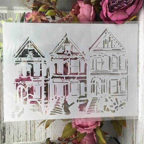 Schablonen zum Malen an Wänden, A4, 29 cm, Baumhaus, Gebäude, wiederverwendbar, Zeichnen, Malen, Basteln, Vorlagen für Wandpapier, Kunst, Scrapbooking, Heimdekoration Schablonen zum Malen an Wänden, A4, 29 cm, Baumhaus, Gebäude, wiederverwendbar, Zeichnen, Malen, Basteln, Vorlagen für Wandpapier, Kunst, Scrapbooking, Heimdekoration von DUOLAIYUNSO