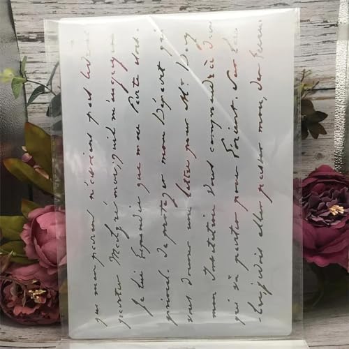 Schablonen zum Malen an Wänden, A4, 29 cm, Vintage-Stil, Briefabsatz, wiederverwendbar, Zeichnen, Malen, Bastelvorlagen für Wandpapier, Kunst, Scrapbooking, Heimdekoration, Stil B von DUOLAIYUNSO