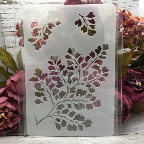 Schablonen zum Malen auf Holz, 26 x 17 cm, Blumenblätter, Linienvorlagen zum Zeichnen, Kartenherstellung, wiederverwendbare Schablonen für Leinwand, Möbel, Papier, Basteln, Stil 7 von DUOLAIYUNSO