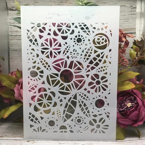 Schablonen zum Malen auf Holz, A4, 29 cm, Blatt-Vorlagen zum Zeichnen, Kartenherstellung, wiederverwendbare Schablonen für Leinwand, Möbel, Papier, Basteln, Stil H Schablonen zum Malen auf Holz, A4, 29 cm, Blatt-Vorlagen zum Zeichnen, Kartenherstellung, wiederverwendbare Schablonen für Leinwand, Möbel, Papier, Basteln, Stil H von DUOLAIYUNSO