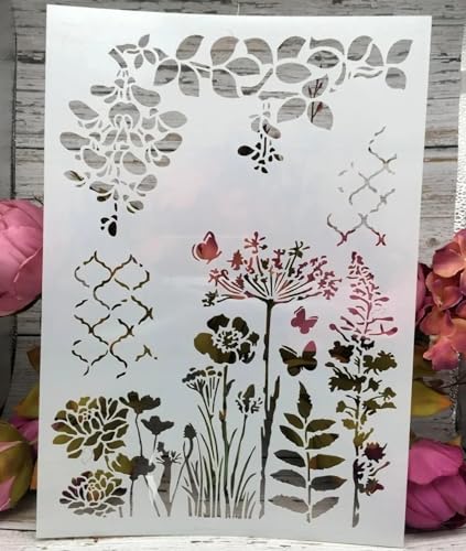 Schablonen zum Malen auf Holz, A4, 29 cm, Schmetterling-Tintenpunkt-Vorlagen zum Zeichnen, Kartenherstellung, wiederverwendbare Schablonen für Leinwand, Möbel, Papier, Basteln, Stil C Schablonen zum Malen auf Holz, A4, 29 cm, Schmetterling-Tintenpunkt-Vorlagen zum Zeichnen, Kartenherstellung, wiederverwendbare Schablonen für Leinwand, Möbel, Papier, Basteln, Stil C von DUOLAIYUNSO