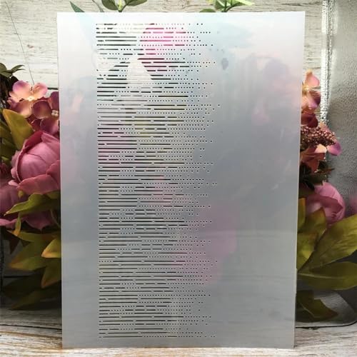 Schablonen zum Malen auf Holz, A4, 29 cm, gepunktete Linienstrukturvorlagen zum Zeichnen, Kartenherstellung, wiederverwendbare Schablonen für Leinwand, Möbel, Papier, Basteln, Stil B von DUOLAIYUNSO
