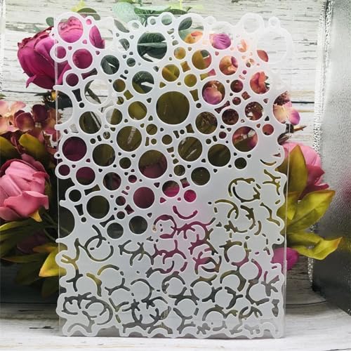 Schablonen zum Malen auf Holz, A4, 29 cm, unregelmäßige Blasenkreise, runde Vorlagen zum Zeichnen, Kartenherstellung, wiederverwendbare Schablonen für Leinwand, Möbel, Papier, Basteln Schablonen zum Malen auf Holz, A4, 29 cm, unregelmäßige Blasenkreise, runde Vorlagen zum Zeichnen, Kartenherstellung, wiederverwendbare Schablonen für Leinwand, Möbel, Papier, Basteln von DUOLAIYUNSO