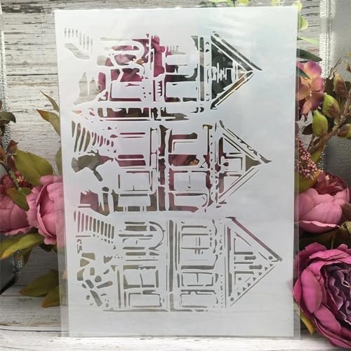 Schablonen zum Malen auf Holz, A4, Paris-Blumen-Vorlagen zum Zeichnen, Kartenherstellung, wiederverwendbare Schablonen für Leinwand, Möbel, Papier, Basteln, Stil I von DUOLAIYUNSO