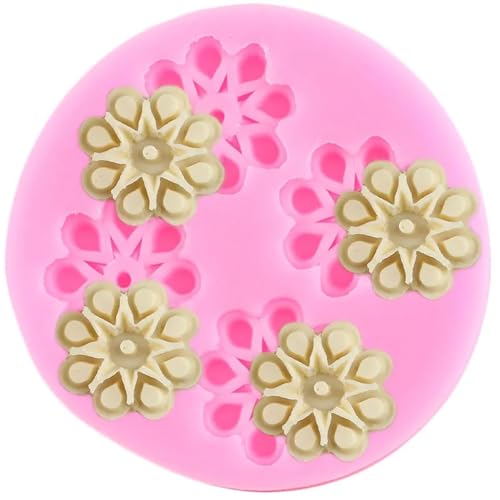 Silikonformen Zubehör, Blumen-Silikonform, Cupcake-Topper, Fondant, Kuchendekoration, Schokolade, Süßigkeiten, Ton, Basteln, Epoxidharz, 6,5 x 6,5 cm Silikonformen Zubehör, Blumen-Silikonform, Cupcake-Topper, Fondant, Kuchendekoration, Schokolade, Süßigkeiten, Ton, Basteln, Epoxidharz, 6,5 x 6,5 cm von DUOLAIYUNSO