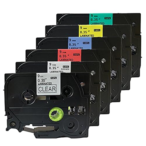 NEOUZA Compatible for Brother P-touch TZ TZe Tape Label Combo Set TZ121 TZ221 TZ421 TZ521 TZ621 TZ721 9mm x 8m 0.47 x 26.2' by NEOUZA NEOUZA Compatible for Brother P-touch TZ TZe Tape Label Combo Set TZ121 TZ221 TZ421 TZ521 TZ621 TZ721 9mm x 8m 0.47 x 26.2' by NEOUZA von NEOUZA