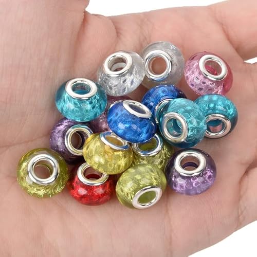 DUPU 100 Prozent große Lochroundharzperlen losen Abstandshalter -Charmperlen für Schmuck Erzeugung Armband DIY Accessoires Erkenntnisse von DUPU