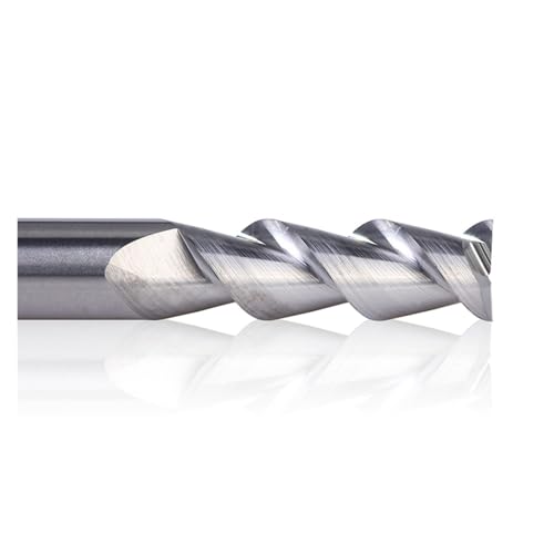 Schaftfräser 1 Stück 2 Kantenfräser Wolframlegierung Schaftfräser CNC Aluminium Fräser for Aluminium(1PC-AU2E-D12.0) von DURAVIK