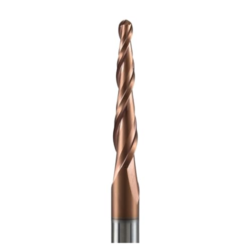 Schaftfräser 1 Stück Wolframkarbid Kegelkugelfräser CNC Gravur Gravierfräser for und Metallfräser(R0.75-47-100-D8) von DURAVIK