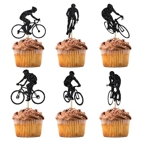 24 Stück Fahrrad Party Kuchen Dekoration Kuchen Cupcake Topper personalisierte Fahrrad Sport Radfahren Enthusiasten Kuchen Dekoration Sport Themed Cake Topper 24 Stück Fahrrad Party Kuchen Dekoration Kuchen Cupcake Topper personalisierte Fahrrad Sport Radfahren Enthusiasten Kuchen Dekoration Sport Themed Cake Topper von DUXUANT