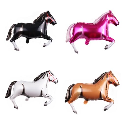 4 Stück 32Zoll Folienballons in Pferdeform Große Cowboy-Ballons in Pferdeform für Geburtstagsfeiern, Babypartys und Cowboy und Pferde Mottopartys 4 Stück 32Zoll Folienballons in Pferdeform Große Cowboy-Ballons in Pferdeform für Geburtstagsfeiern, Babypartys und Cowboy und Pferde Mottopartys von DUXUANT