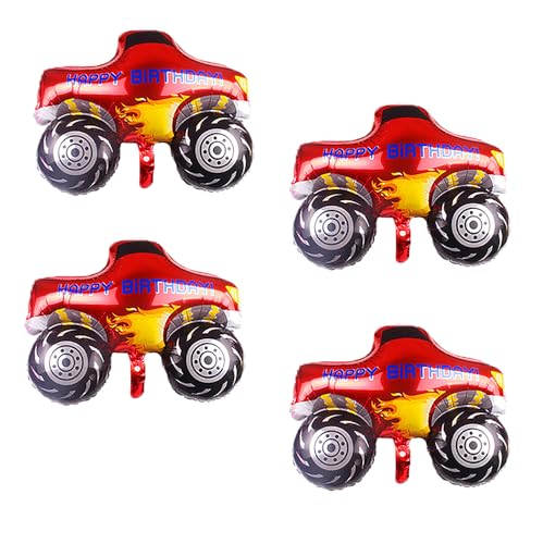 4 Stück große Monster Truck Party-Ballons, Folienballons zum Thema Autorennen für Jungen, Kindergeburtstagsdeko, Car Thema Dekorations 4 Stück große Monster Truck Party-Ballons, Folienballons zum Thema Autorennen für Jungen, Kindergeburtstagsdeko, Car Thema Dekorations von DUXUANT