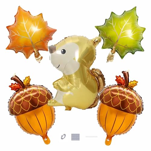 5 Stück Eichhörnchen Tannenzapfen Ahornblatt Folienballons Tiere Ballon für Dschungel Safari Woodland Tier Thematische Thanksgiving Day Kulisse Kinder Geburtstag Party Dekorationen 5 Stück Eichhörnchen Tannenzapfen Ahornblatt Folienballons Tiere Ballon für Dschungel Safari Woodland Tier Thematische Thanksgiving Day Kulisse Kinder Geburtstag Party Dekorationen von DUXUANT